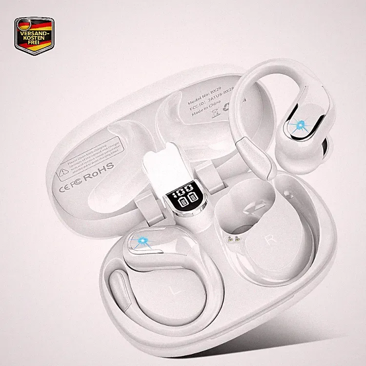 Rulefiss Bluetooth Kopfhörer In Ear Sport, 75Std Kabellos, Milchweiß, 5.4, IP-X8