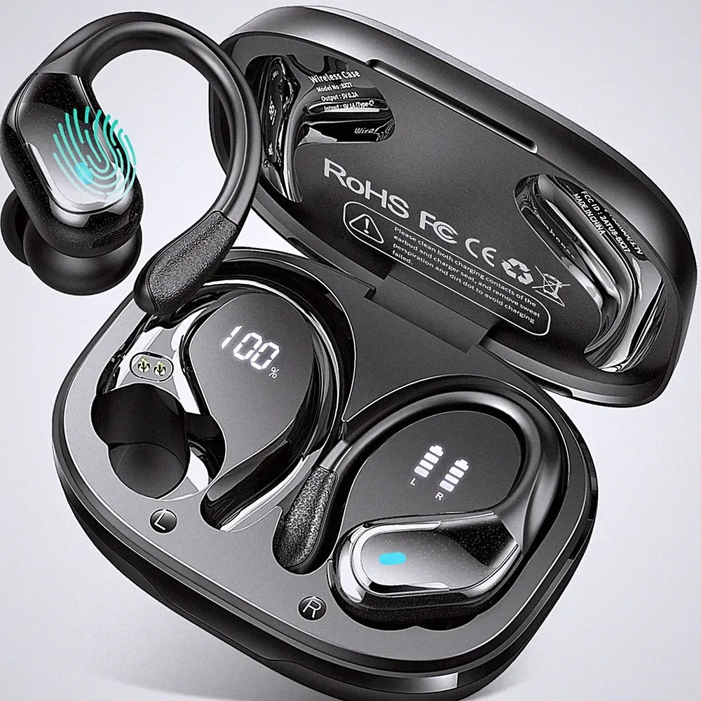 Rulefiss BX27 Bluetooth 5.4 Kopfhörer In-Ear Sport mit 75 Std Spielzeit, IP-X8