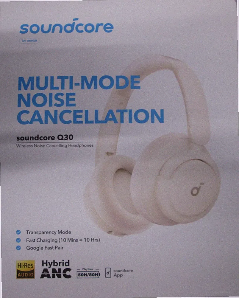 (S179) Soundcore by Anker Life Q30 Hybrid Active Noise Cancelling Kopfhörer