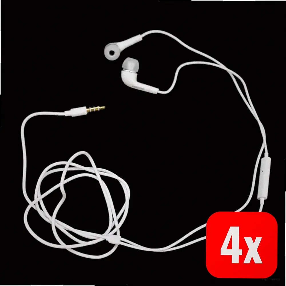 Samsung EHS64 Headset 3,5 mm Klinke Kopfhörer In Ear kabelgebunden Weiß 4 STÜCK