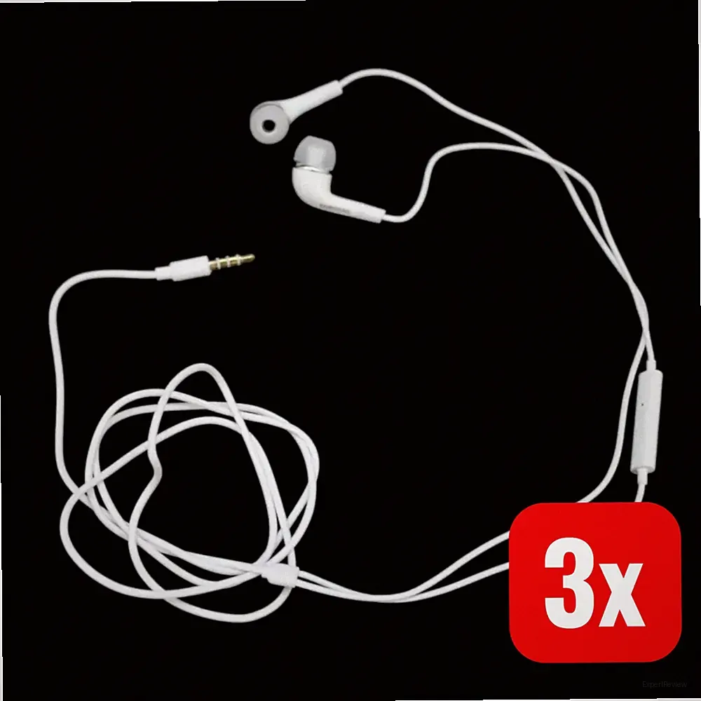 Samsung EHS64 Kopfhörer In Ear kabelgebunden Headset 3,5 mm Klinke Weiß 3 STÜCK