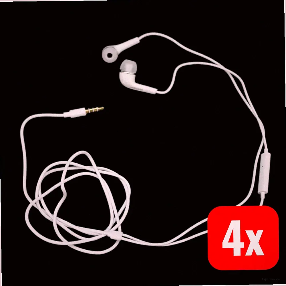 Samsung Headset Kopfhörer In-Ear kabelgebunden EHS64 3,5mm Klinke Weiß 4 STÜCK