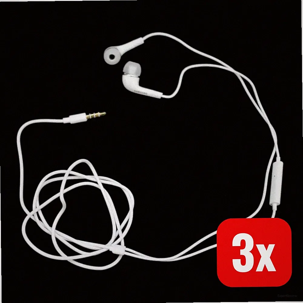 Samsung Kopfhörer In-Ear kabelgebunden EHS64 Headset 3,5 mm Klinke Weiß 3 STÜCK