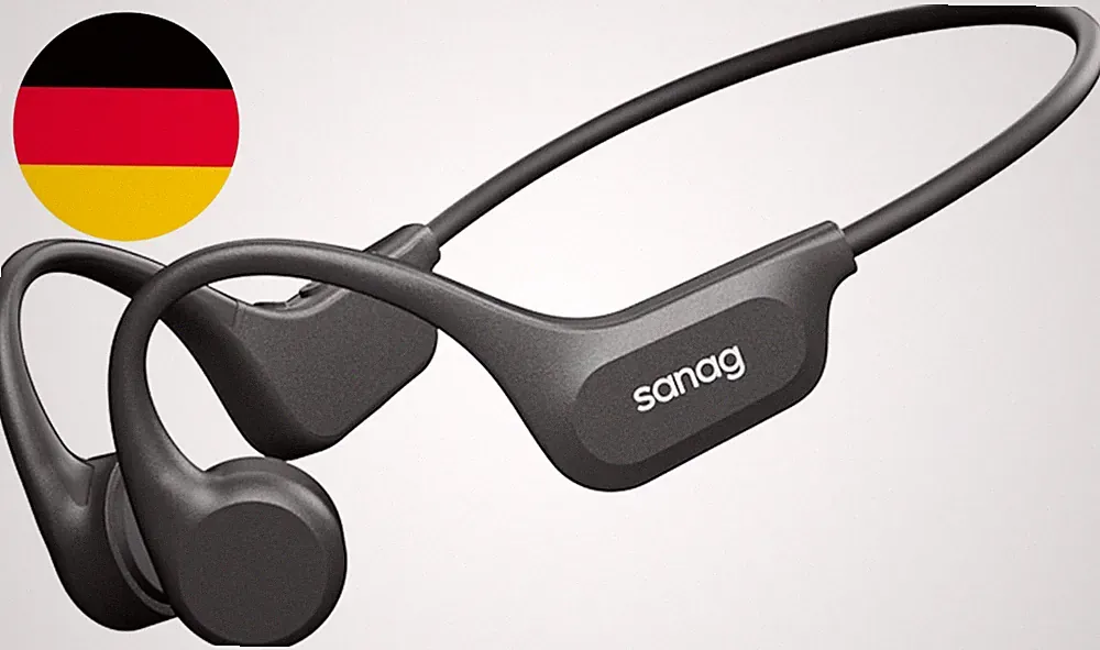 SANAG Knochenschall Sportkopfhörer, Open-Ear-Ohrhörer Mit Bluetooth 5.3, Mikrofo