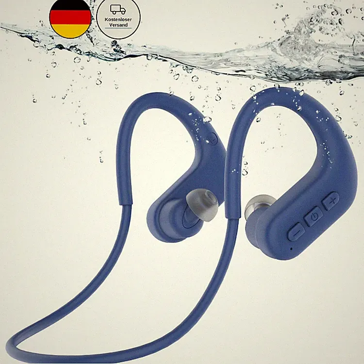 SANOTO In-Ear Kopfhörer Schwarz für Schwimmen mit Bluetooth 5 und MP3 Player