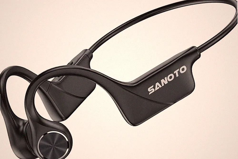 SANOTO Knochenschall Kopfhörer Bluetooth 5.3,Sportkopfhörer Kabellos