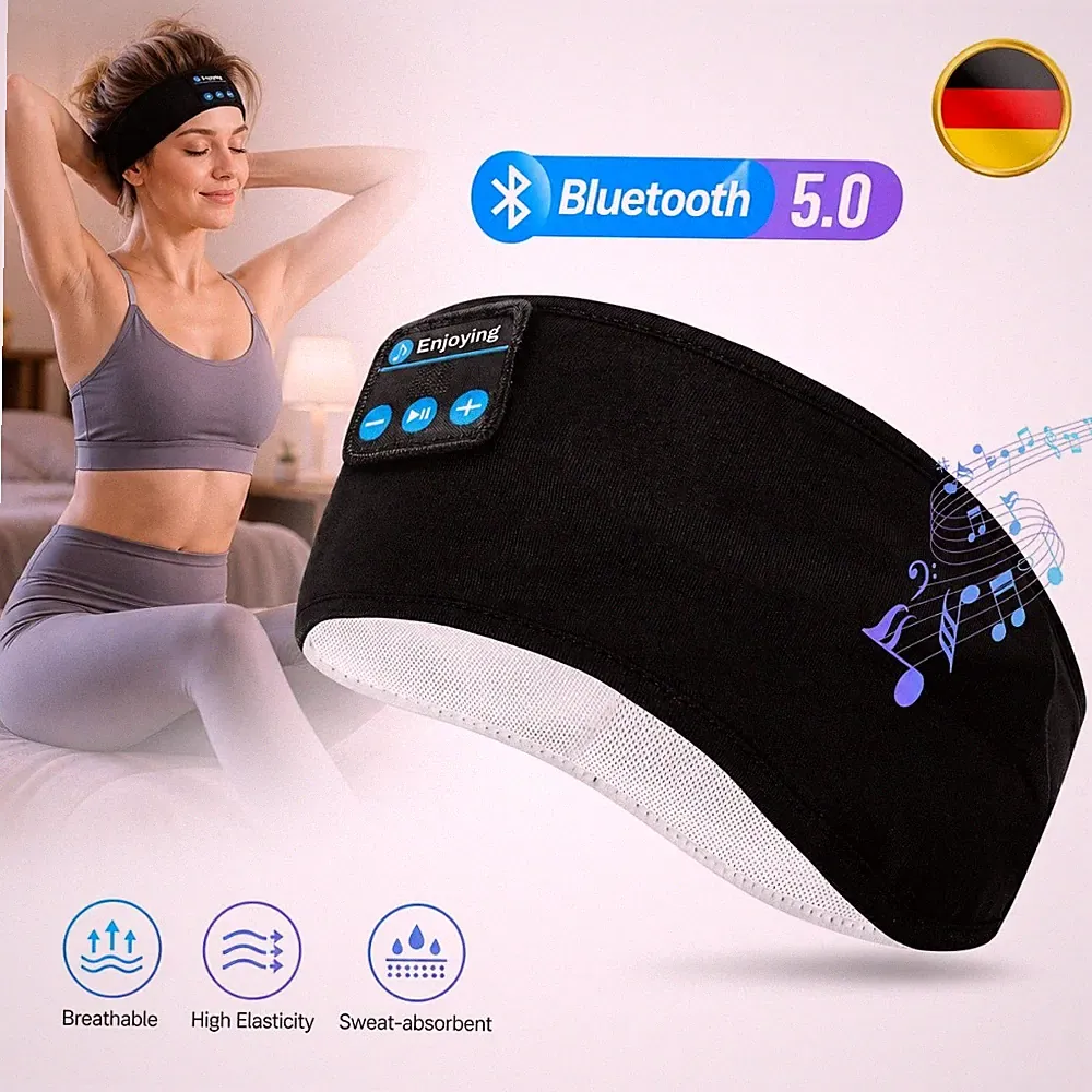 Schlaf Kopfhörer Bluetooth 5.0 Stirnband Kopfhörer Ultradünnen mit Lautsprecher