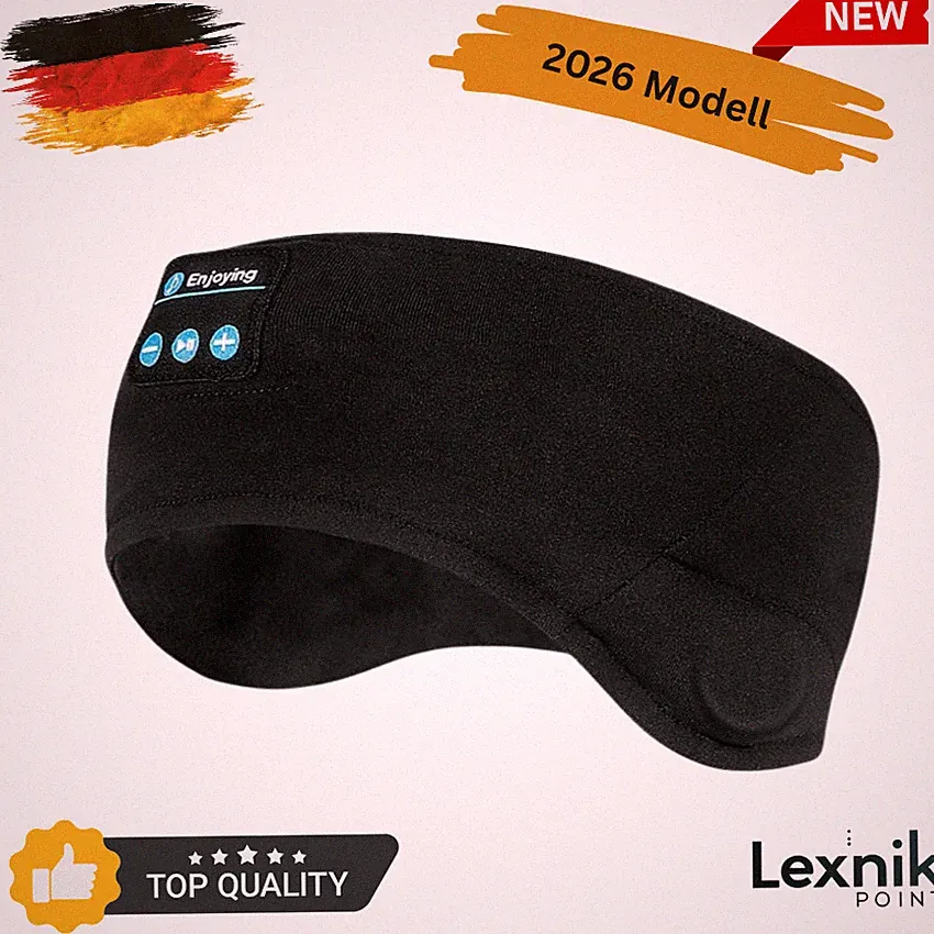 Schlaf Kopfhörer Bluetooth Stirnband Kabellos Schlafmaske Musik Sport Waschbar