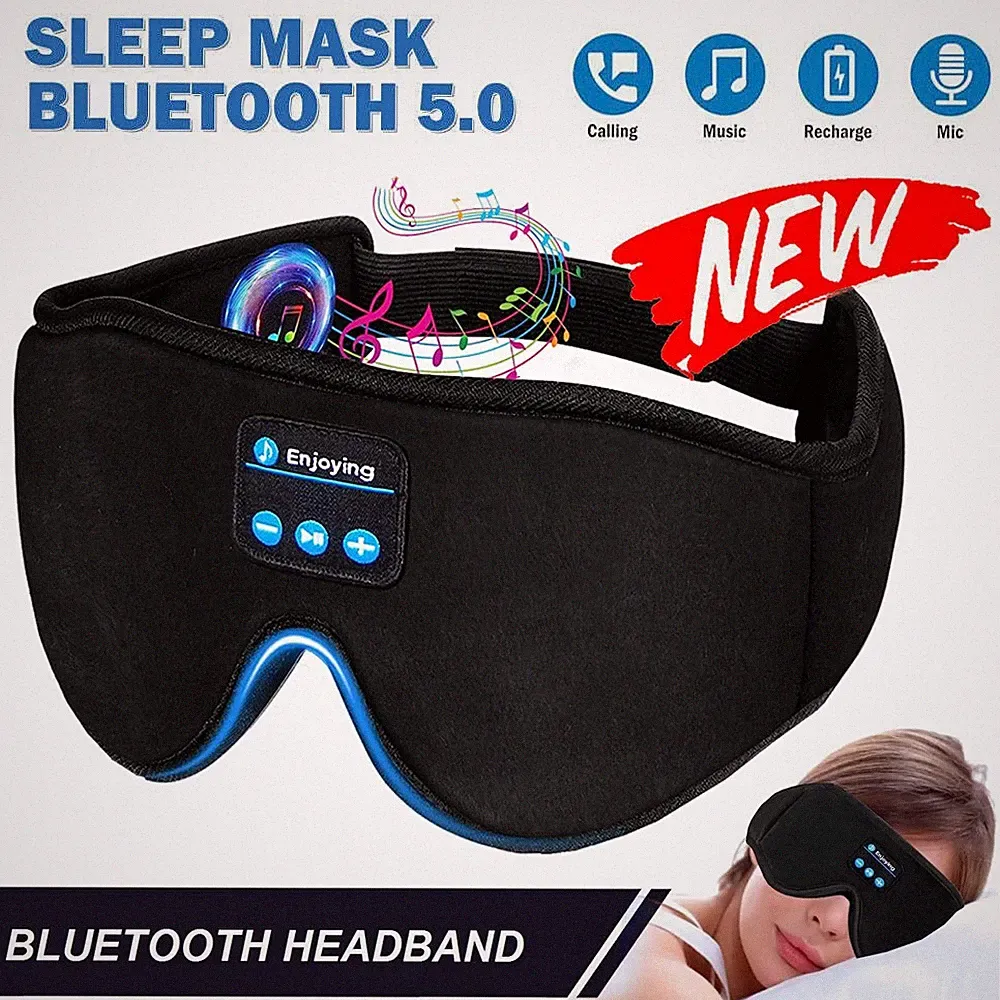 Schlafkopfhörer Bluetooth,3D Schlafmaske Augenmaske Schlaf Kopfhörer,Sleepphones