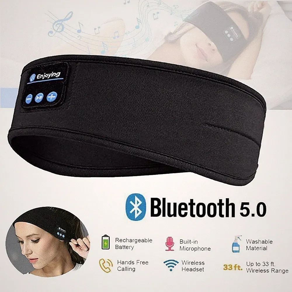 Schlafkopfhörer Bluetooth 5.0 Yoga Stirnband Kopfhörer Sportmusik-Kopfhörer DE