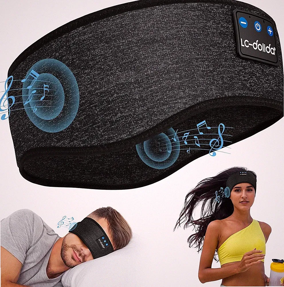 Schlafkopfhörer Bluetooth 5.4 Stirnband Bequemes Musikheadband für