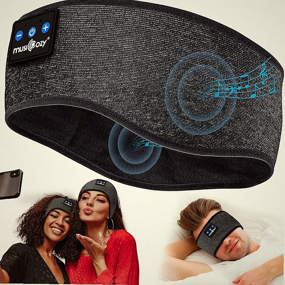 Schlafkopfhoerer Bluetooth 5.4 Stirnband ultraduenn 14 Std Akku Hi-Fi waschbar