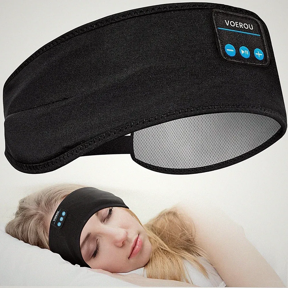 Schlafkopfhörer Bluetooth 5.4 Stirnband verstellbar waschbar Sport Schlafmaske