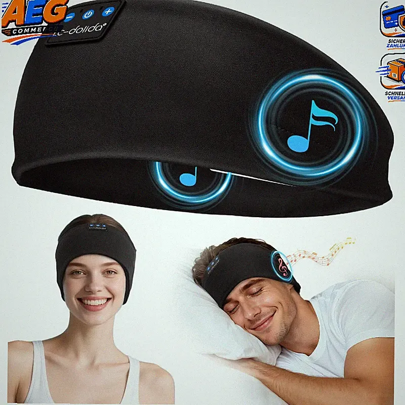 Schlafkopfhörer Bluetooth HiFi-Stereo 15 Std Playtime für Sport Reisen