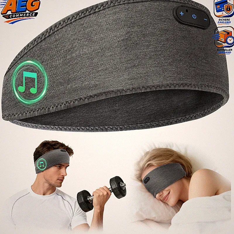 Schlafkopfhörer Bluetooth Kabellos Bambus für Seitenschläfer Sport Yoga