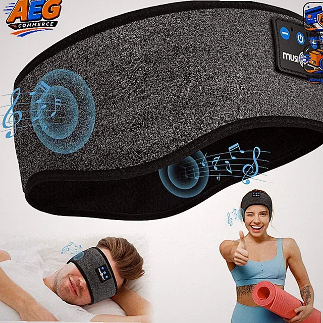 Schlafkopfhörer Bluetooth Kabellos Stirnband Ohrhörer für Sport Joggen Yoga