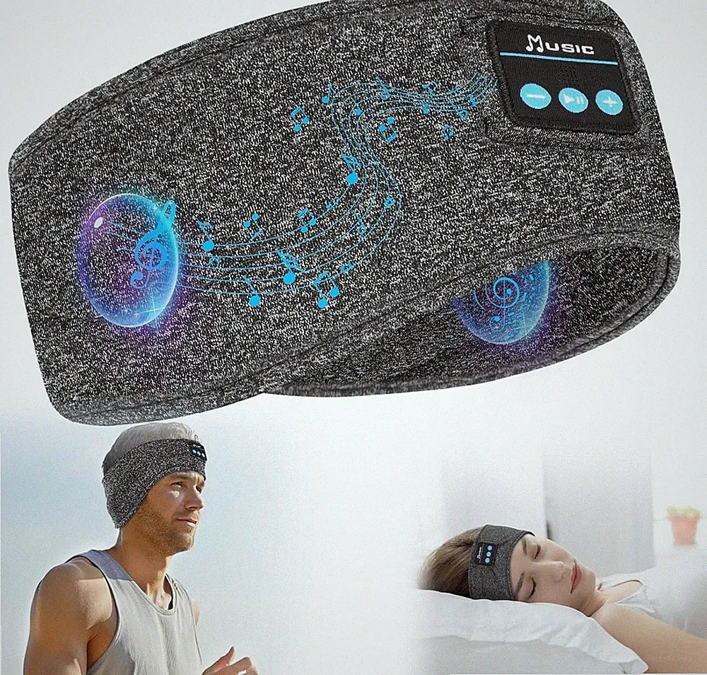 Schlafkopfhörer Bluetooth, Kabellose Schlaf Kopfhörer mit HD Stereo Lautsprec...
