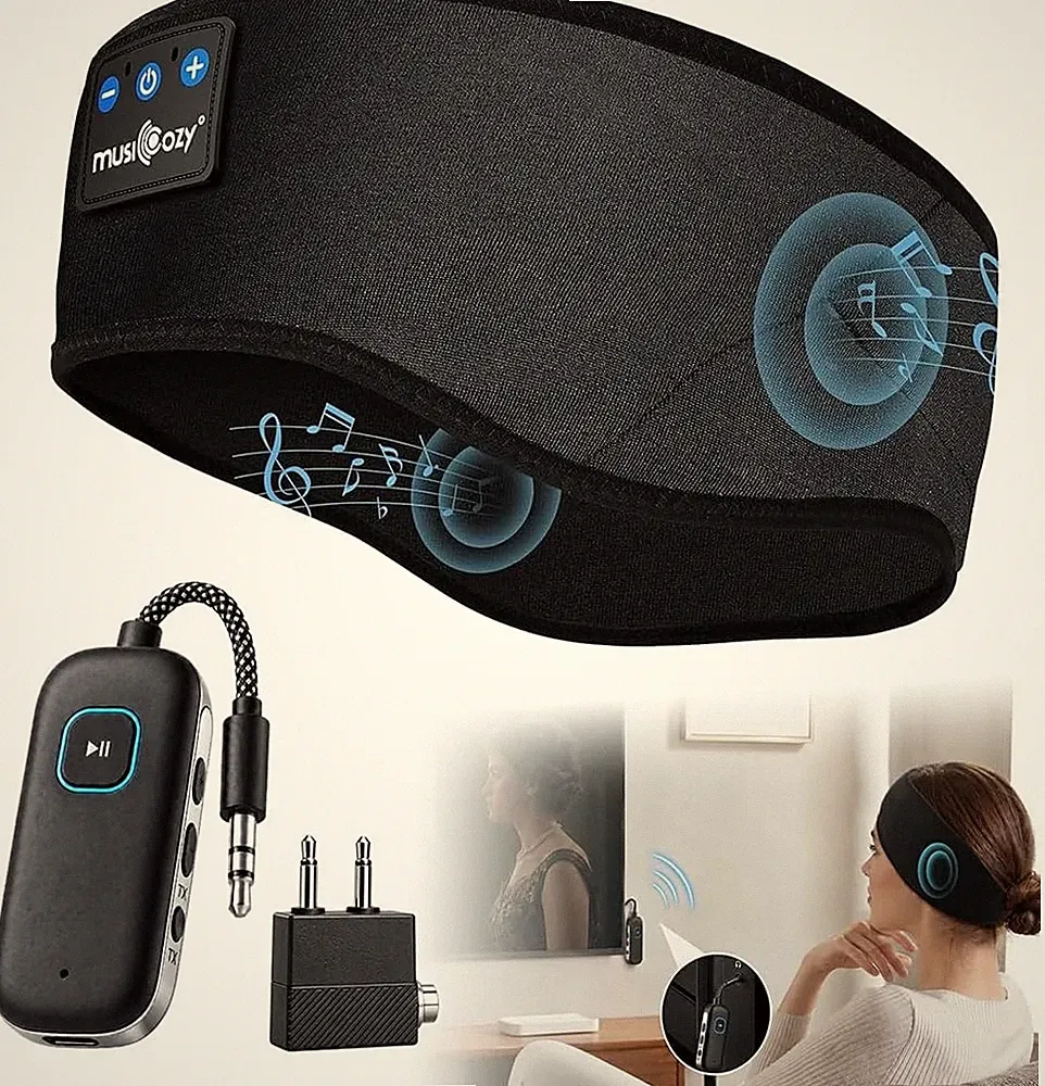 Schlafkopfhörer Bluetooth mit Transmitter für TV & Reisen