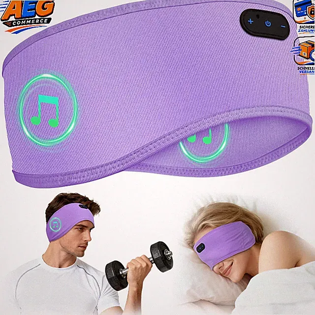 Schlafkopfhörer Bluetooth Stirnband Hautfreundlich Bambusviskose für Schlafen