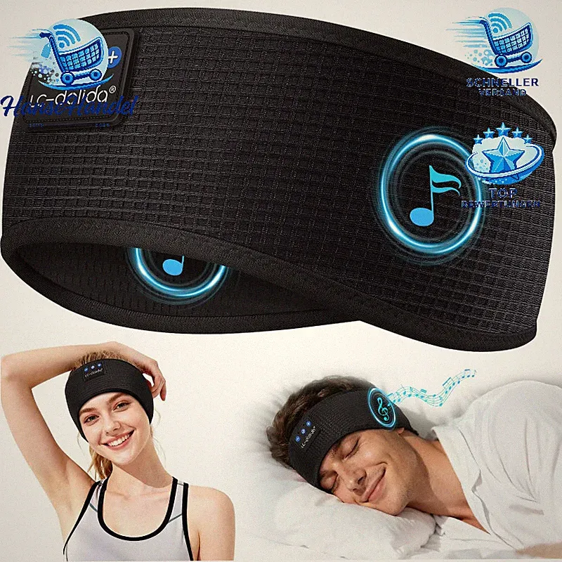 Schlafkopfhörer Bluetooth Stirnband HiFi-Stereo 15 Std Spielzeit für Sport Yoga