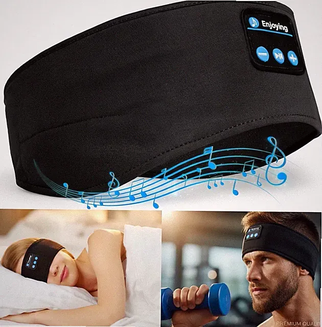 Schlafkopfhörer Maske Bluetooth 5.0 dünn weich Musik Augenmaske