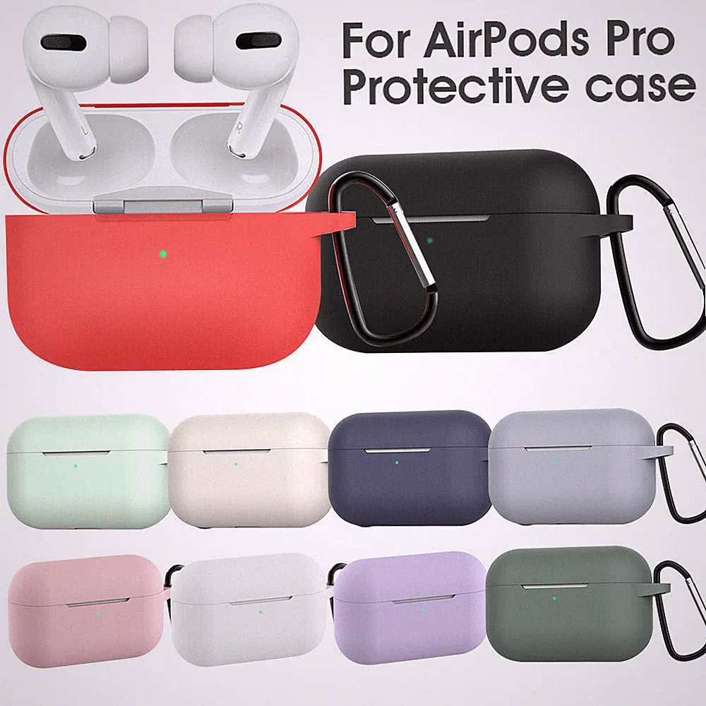 Schutzhülle AirPods Pro! Kopfhörer Case! Silikon Air Pods inkl. Karabiner Anhäng