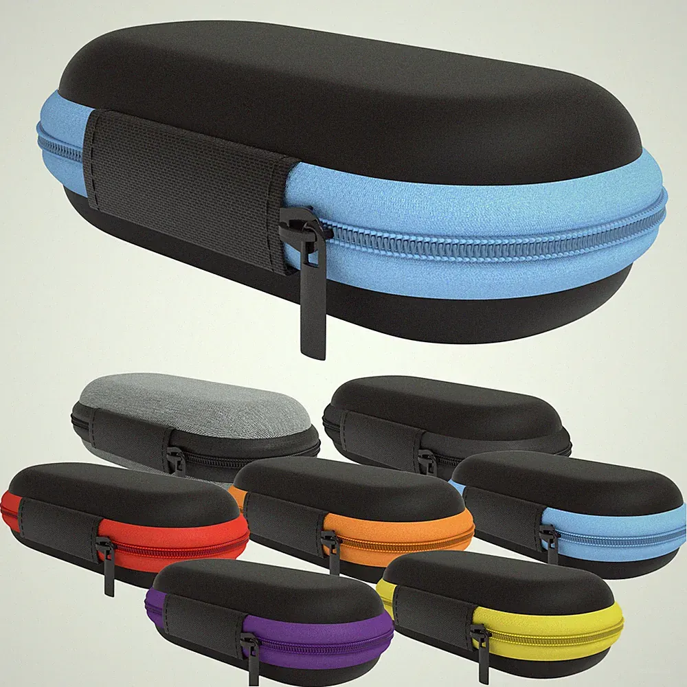 Schutzhülle für Kopfhörer Tasche Case Aufbewahrungstasche mit Netzfach Box Oval