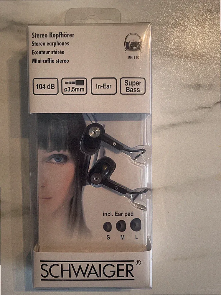 Schwaiger In-Ear Kopfhörer KHI110 031 Klinke, schwarz, 1x 3,5mm Klinken Stecker