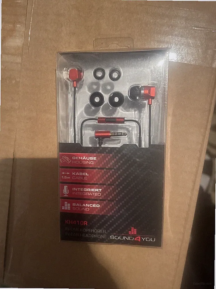 Schwaiger In-Ear Kopfhörer Metall Rot 3,5 mm Klinkenanschluss Headset Mikrofon