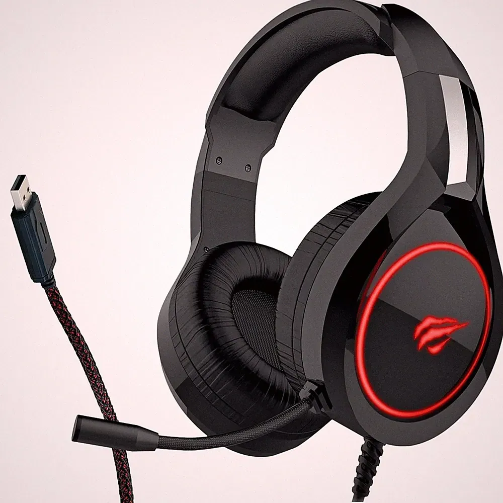 Schwaiger USB Gaming Over-Ear Headset Kopfhörer Mikrofon LED Stereo PC Notebook