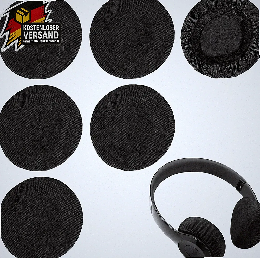 Schwarz Kopfhörer Überzug mit Komfortschaum und Mesh für Fitness Gaming Reinigun