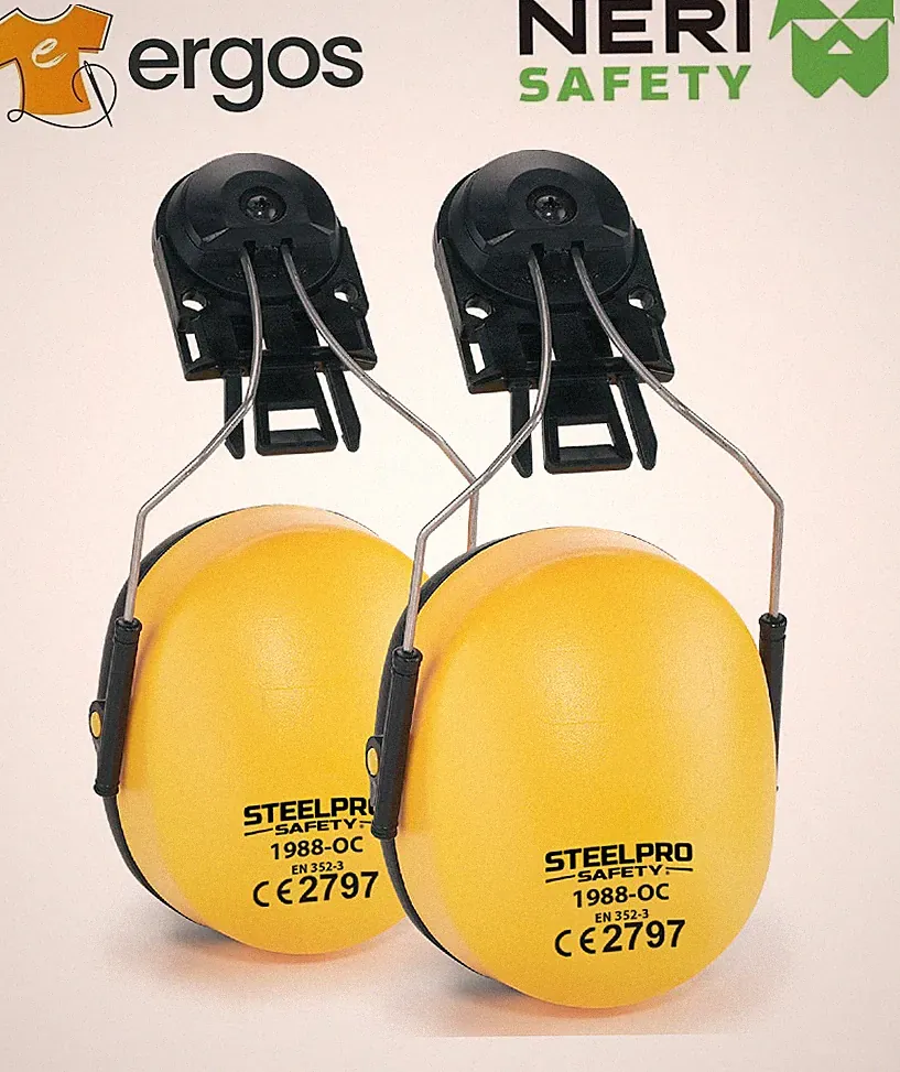 SCHWARZE SAFETY LÄRMSCHUTZ KOPFHÖRER für Helme mittlere Stufen verstellbar gepolstert