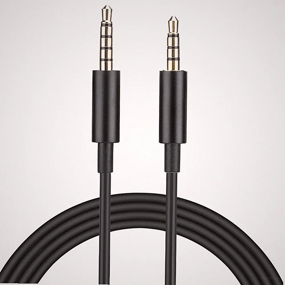 Schwarzes TPE-Gaming-Headset-Kopfhörer-Audiokabel Mit 3 5-mm-Klinkenstecker Für