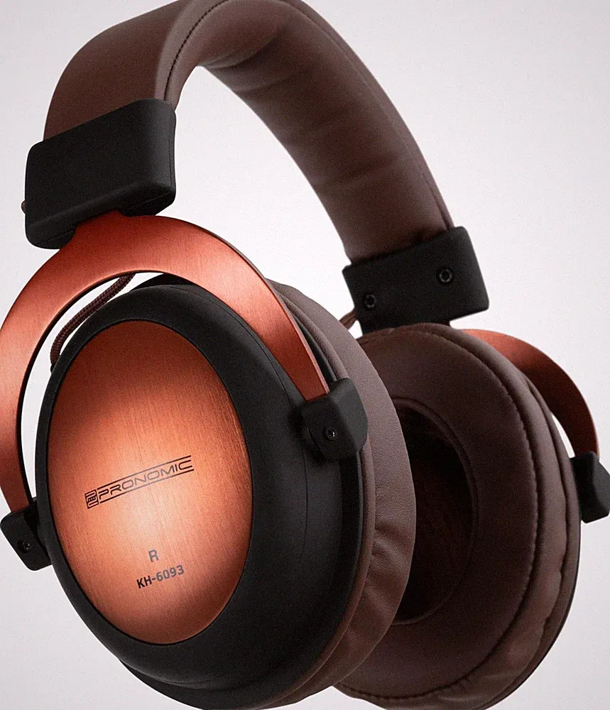 Sehr bequemer Hifi Over Ear Kopfhörer in Braun für DJ, Musiker und Freizeit