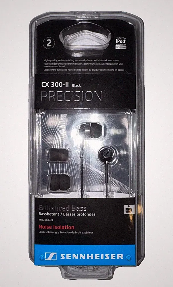 Sennheiser CX 300-II In-Ear Kopfhörer Schwarz 3,5 mm AUX Klinke NEU OVP Bass