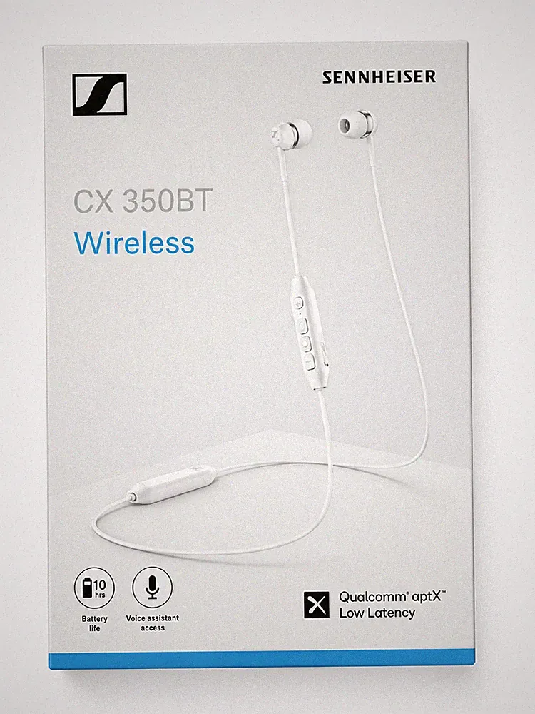 Sennheiser CX 350BT Bluetooth In-Ear Kopfhörer Nackenbügel Weiß Sound Musik