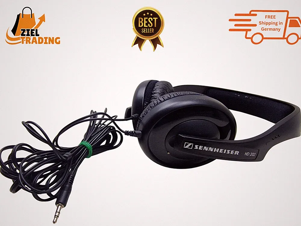 Sennheiser HD 202 Kabelgebundene Over-Ear Kopfhörer Schwarz 3,5mm Stereo