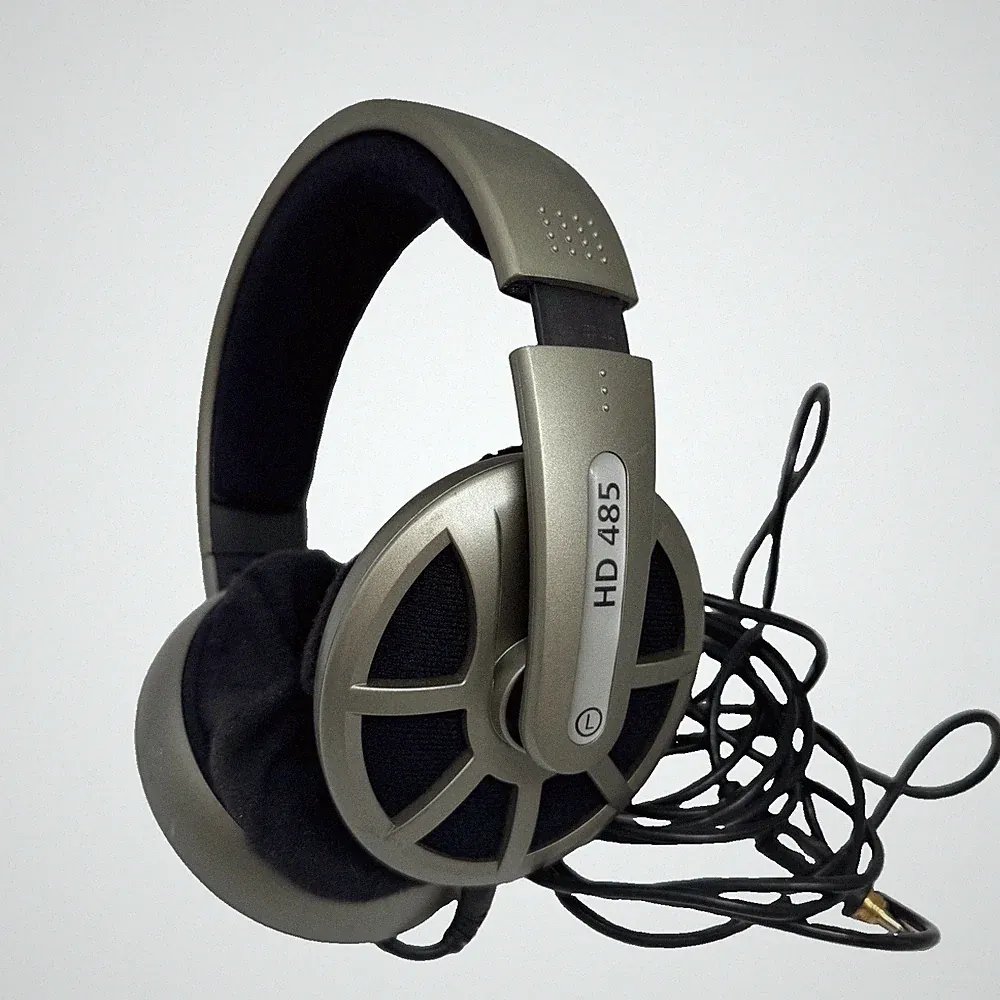 Sennheiser HD 485 HiFi Stereo Kopfhörer Over-Ear Kabel Beige
