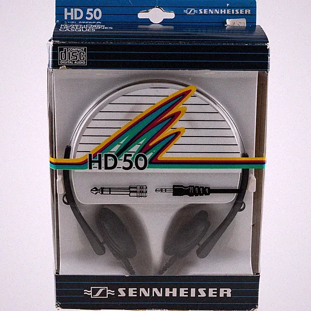 Sennheiser HD 50 Kopfhörer in OVP für Walkman oder CD Player 80er 90er Retro
