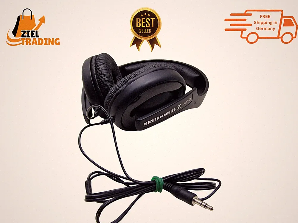 Sennheiser HD 65 TV Kabel Kopfhörer Stereo 3,5mm On-Ear Headset Schwarz