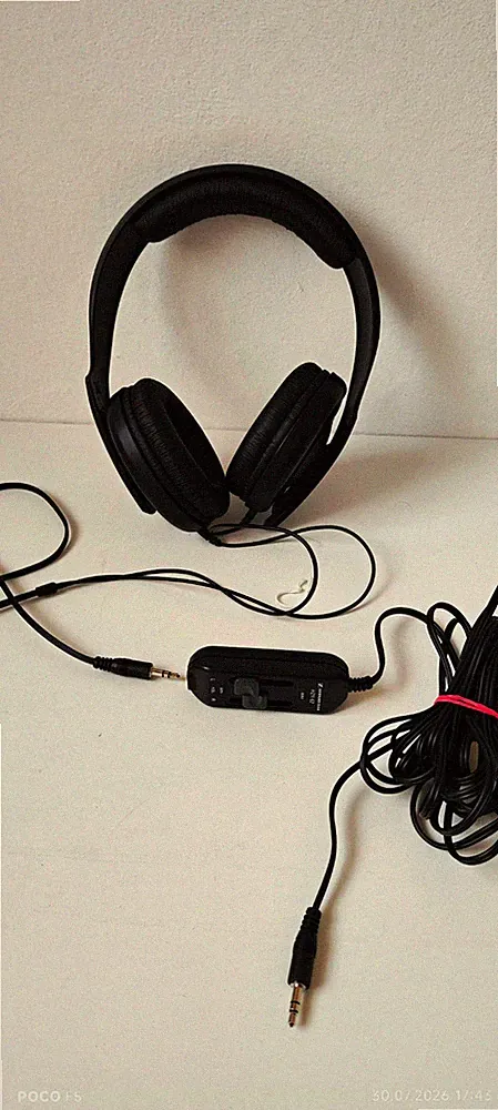 Sennheiser HD 65 TV Over-Ear Kopfhörer Kopfbügel 3,5mm kabelgeb, 6mtr. schwarz