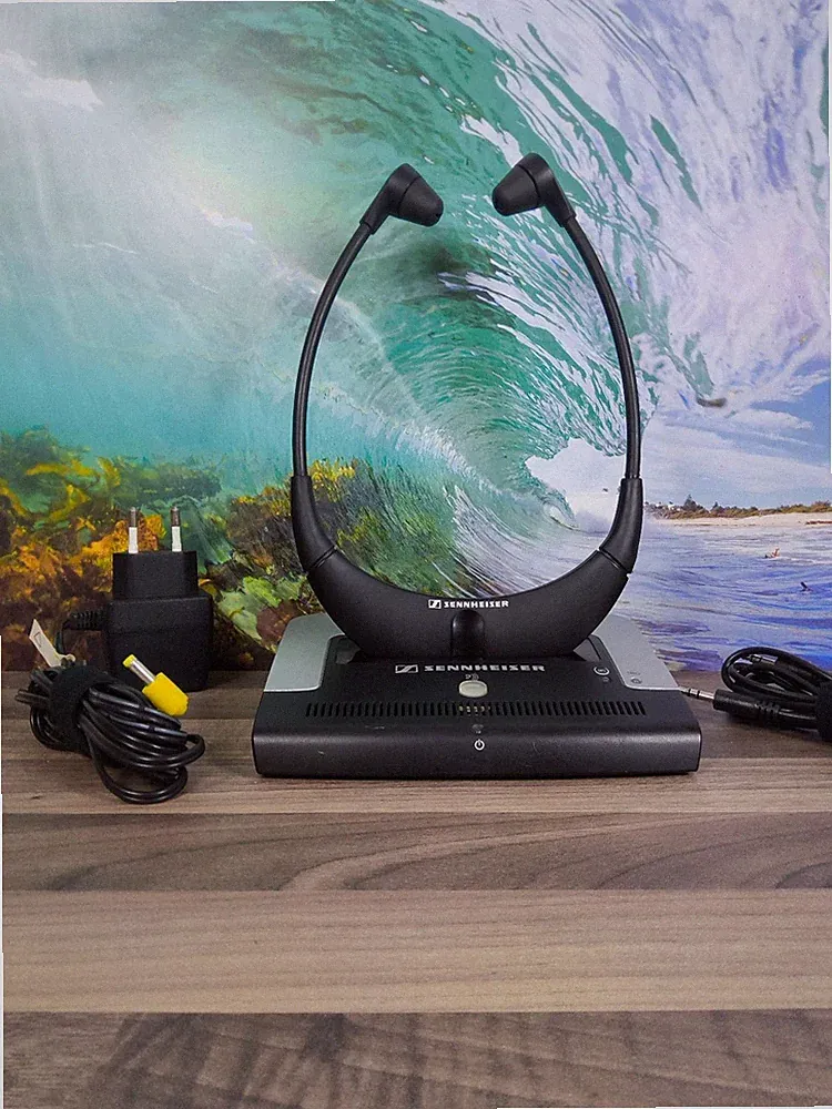Sennheiser IS 410 TV Infrarot Kopfhörersystem Set Kinnhörer RI 410 + TI 410