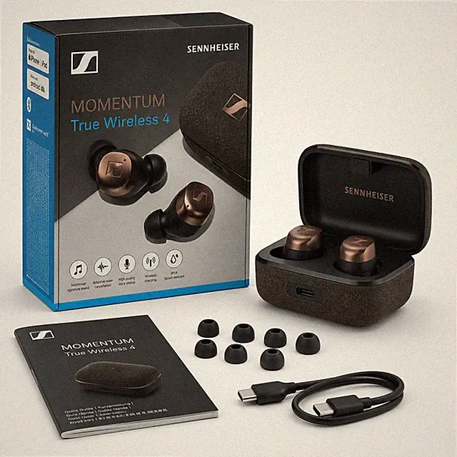Sennheiser MOMENTUM True Wireless 4 Black Copper Bluetooth ANC Neu OVP