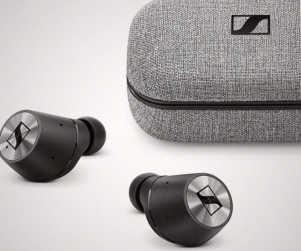 Sennheiser Momentum True Wireless Bluetooth Kopfhörer Schwarz Chrom In-Ear NEU