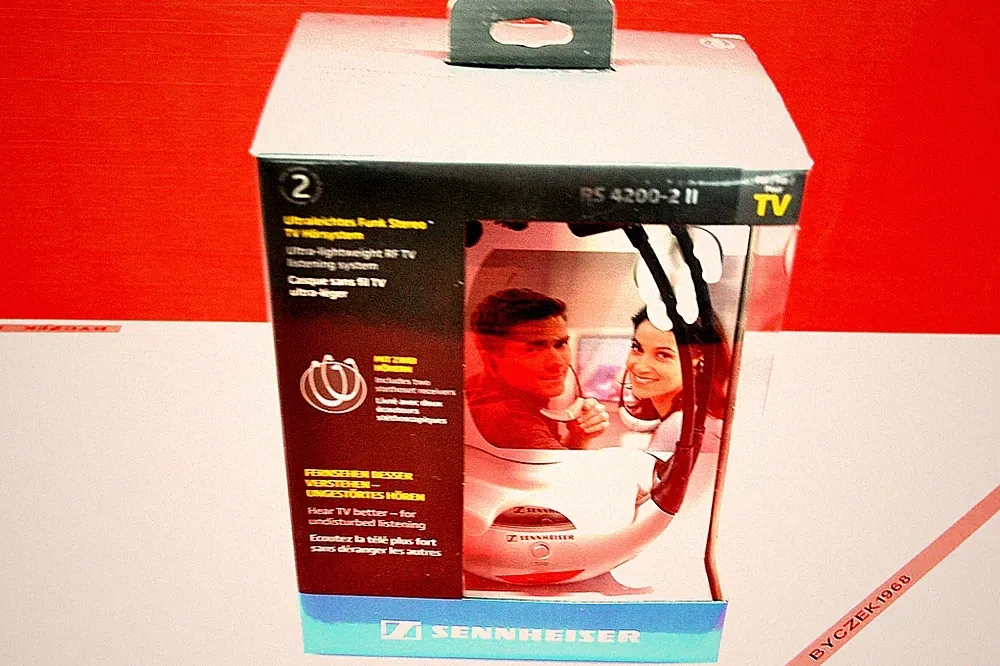 Sennheiser RS 4200-2- II TV - Stereo Wireless Hörer mit 2 Kinnhörer- 2 Personen