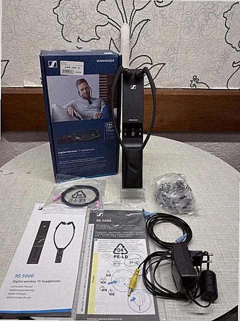 Sennheiser RS 5000 Digital Wireless TV In-Ear Kopfhörer Headphones Schwarz Set✅