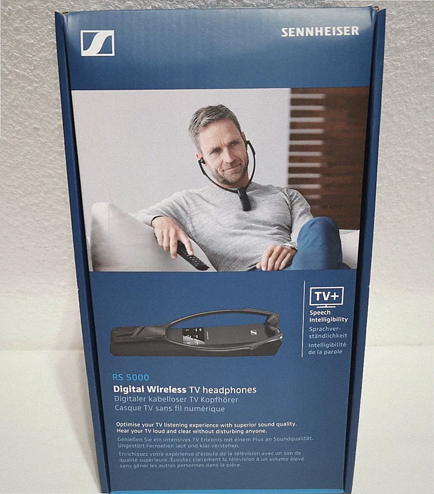 Sennheiser RS 5000 Digitaler Kabelloser In-Ear TV-Kopfhörer Schwarz 506820 OVP
