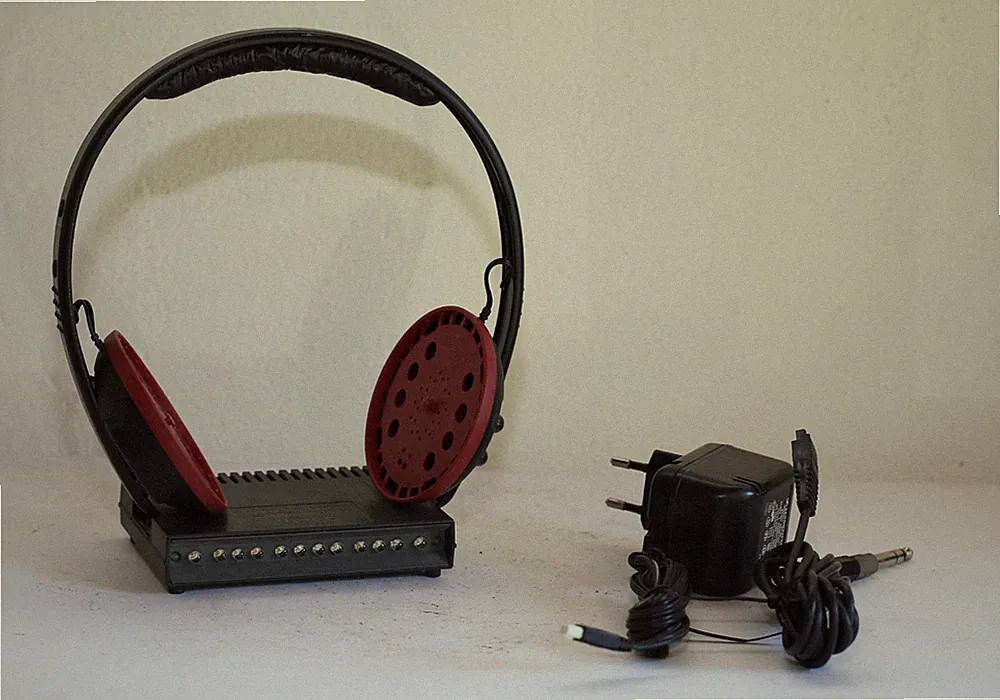 Sennheiser S180 IR Infrarot- Kopfhörer Set in schwarz - Vintage