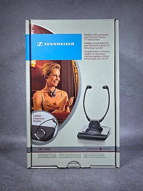 Sennheiser Set 900 TV-Hörsystem Infrarot Kinnbügelhörer Hörverstärker RI900