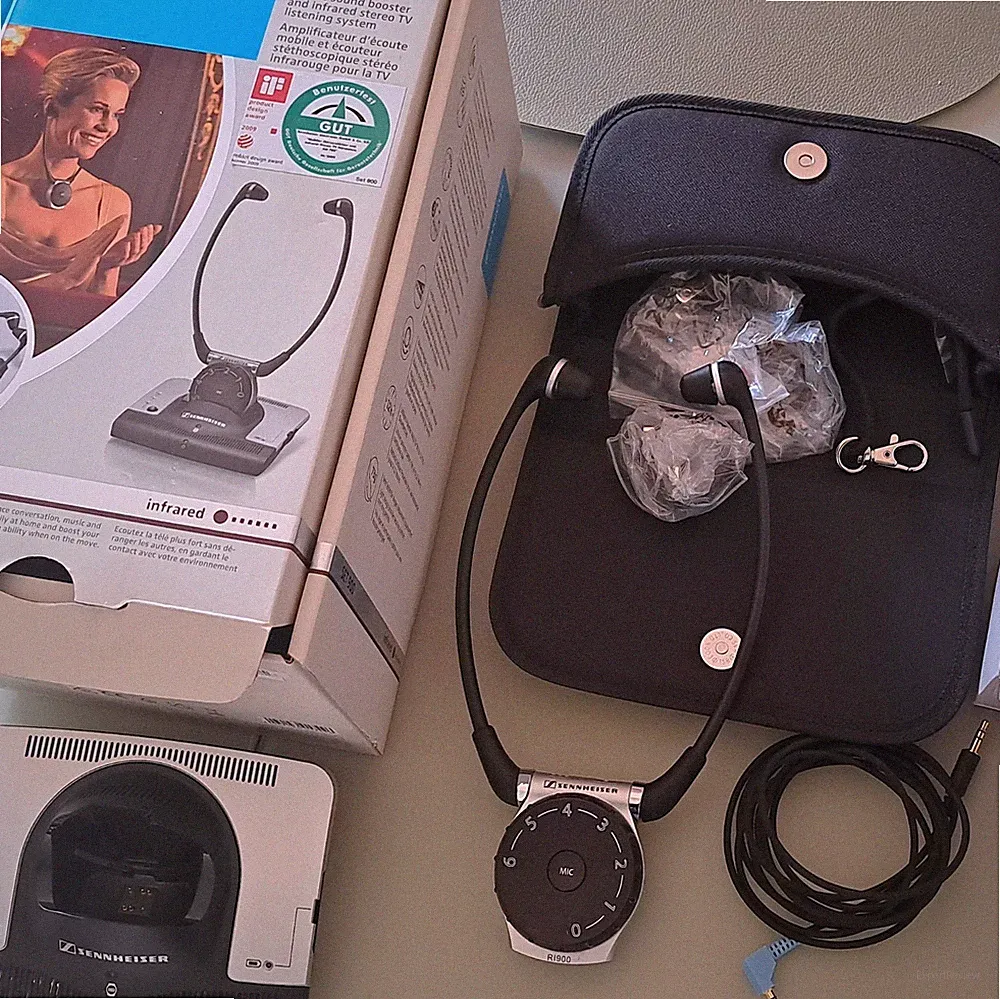 Sennheiser SI 1019 Infrarot TV Kopfhörer, 3,5 mm Kabel, Schwarz, Kopfbügel